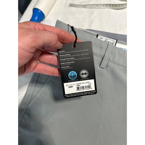 Footyjoy Washed Twill Shorts in Grey Men's Size 38 waist new! - Picture 3 of 7